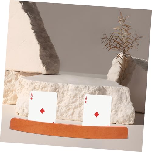 Hemobllo Wooden Card Holder Rack for Organizing Playing Cards Display Stand for Easy Access and Efficient Sorting and Family Fun