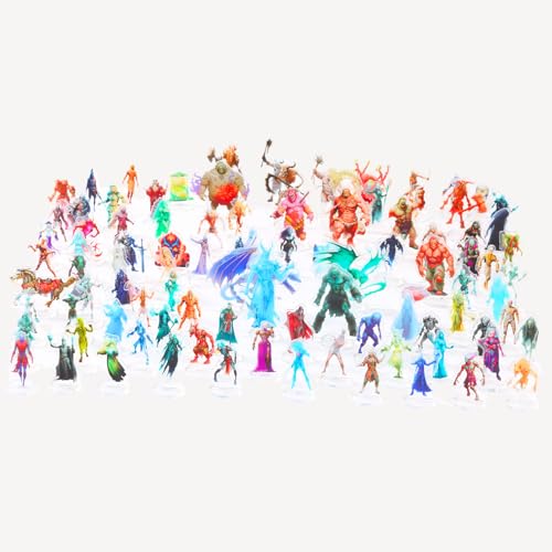 iPEAU|DND Miniatures Bulk Undead Theme Dungeons and Dragons Starter Set 2D Figurines D&D 5E Minis Kit Pathfinder Map Flat Figures TTRPG Accessories Tabletop RPG Terrain Supplies DM Players Gifts - style: 2d-mini-Undead