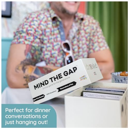 Spin Master Games Mind the Gap Just the Questions Family Trivia Game | 1000 New Generational Questions, Sparks Fun Family Conversations, Fun Choice for Family Game Night, 2+ Players, Ages 12+ - color: Multicolor