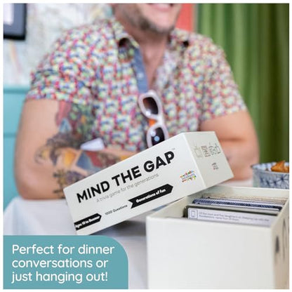 Spin Master Games Mind the Gap Just the Questions Family Trivia Game | 1000 New Generational Questions, Sparks Fun Family Conversations, Fun Choice for Family Game Night, 2+ Players, Ages 12+ - color: Multicolor