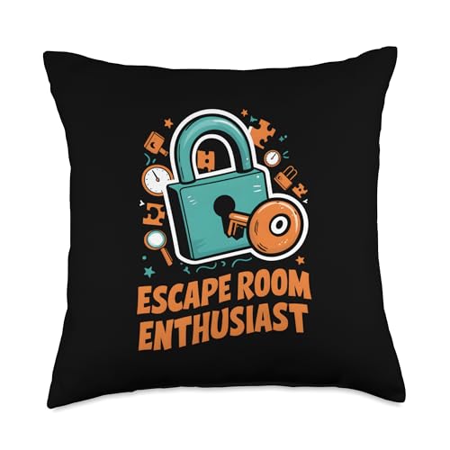 Escape Room Enthusiast Exit Game Escape Room Throw Pillow - size: 18x18