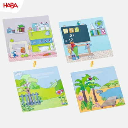 HABA Dress-Up Doll Magnetic Game Box & Magnetic Puzzle for Toddlers, Travel-Friendly Road Trip Toy for Kids, Toddler Activities for Ages 3+, 54 Piece Set - color: Pink - Dress-up Lilli