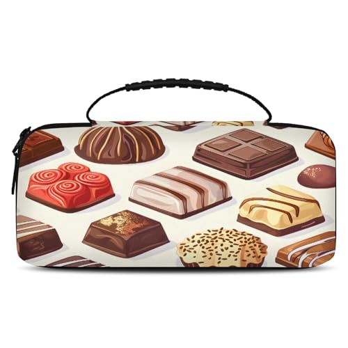 Adornori Chocolate Carry Case Compatible with Nintendo Switch 2, with 20 Games Cartridges, Food Portable Travel Carrying Case Pouch for Accessories & Games - color: Multicolor 2