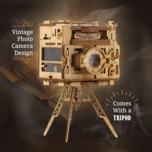 iDventure Cluebox PRO Sherlock's Camera, Escape Room Puzzle Box for Adults | Detective-themed Brain Teaser, Clever Mechanisms, Secret Chamber, Smart Gift for Men and Puzzle Lovers, 3D Mind Puzzle, Wood - color: Camera of Sherlock Holmes