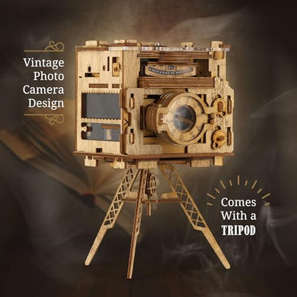iDventure Cluebox PRO Sherlock's Camera, Escape Room Puzzle Box for Adults | Detective-themed Brain Teaser, Clever Mechanisms, Secret Chamber, Smart Gift for Men and Puzzle Lovers, 3D Mind Puzzle, Wood - color: Camera of Sherlock Holmes