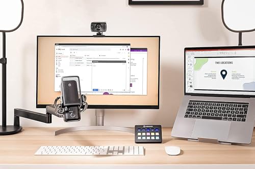 Elgato Wave Mic Arm Low Profile Microphone Boom Arm | Sits below shoulder line, 360-degree rotation, Magnetic cable channels, All-metal build, Fully adjustable mount - style: Low Profile