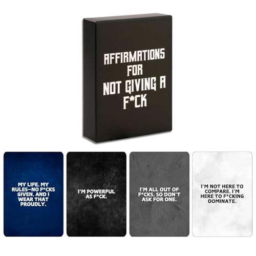 Isaac Liev Affirmations for Not Giving a F*ck - 50 Bold Daily Motivation Cards for Confidence, Boundaries & Unapologetic Self-Love - Adult Sweary Quotes - style: Not Giving a F Affirmation