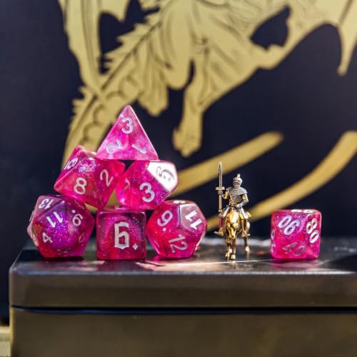 DND Dice Set 42 Pcs Polyhedral Dungeons and Dragons Rolling Dice for D&D RPG MTG Table Games Dice Bulk with Colorful Drawstring Bags and Dice Tray (Cartoon) - color: Cartoon
