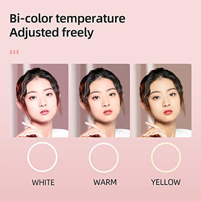 AMBITFUL 21-inch LED Ring Light, 50W 416 Beads, 3000K-6000K Adjustable Color Temperature, with Light Stand for Live Streaming, YouTube Videos, Photography, Smartphone/SLR Camera (2 Pack) - color: 21 inch