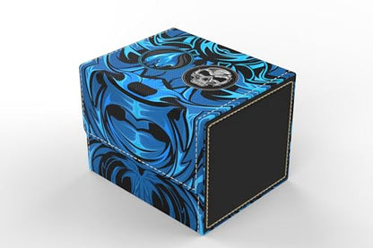 Vault- TCG/MTG 100+ Card Color Combo Deck Box (Blue/Black) - color: Blue/Black