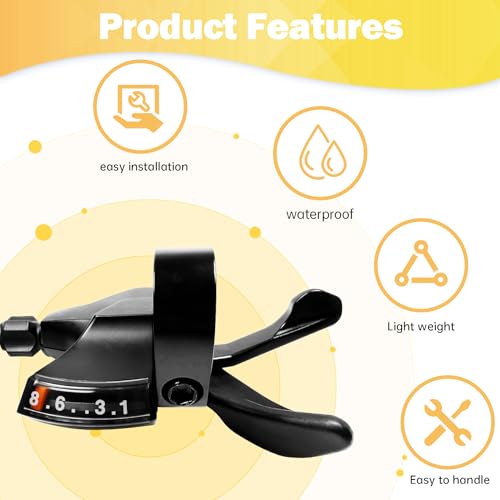 8 Speed Shifter SL-M315-8R Bike Shifter Right Thumb Gear Shifter | 8 Speed Shifter for Moutain Bike Commuter Bike Touring Bike,with Visual Window,Skip 3 Gears in a Row,Durable,Low Resistance