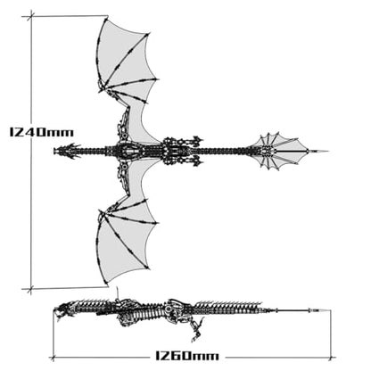 3D Metal Puzzle for Adults, Steampunk Bloodthirsty Aurora Dragon 3D Metal Model Kit with Stand, 3000+PCS Dragon 3D Puzzle Kit Jigsaw Animal DIY Craft Gift