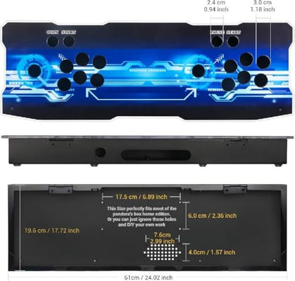 Acrylic Control Panel and Metal Arcade Case kit for 2 Player