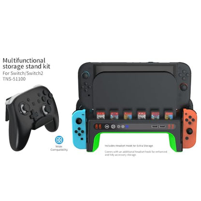 Stand for Switch 2 Game Console Cooling Fan with RGB Lighting Heat Sink Base for Switch Station Dock