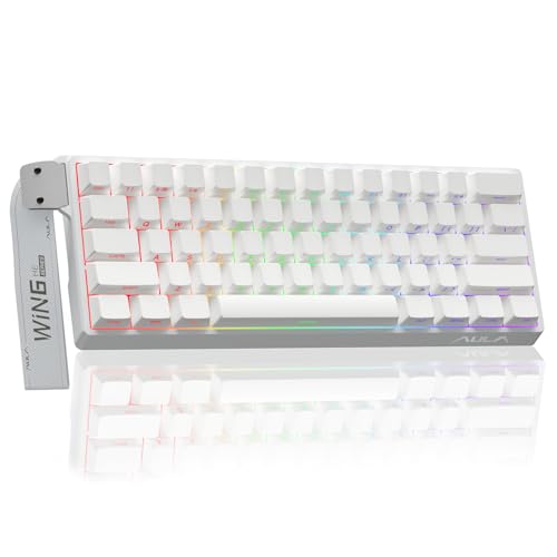 Aula WIN60 HE - 60% Mechanical Gaming Keyboard Wired, Hall Effect Magnetic Switch Hot Swappable, Adjustable Actuation RT Mode, 8000 Hz Polling Rate, RGB Keyboard 60 Percent Compact Design for PC - color: White