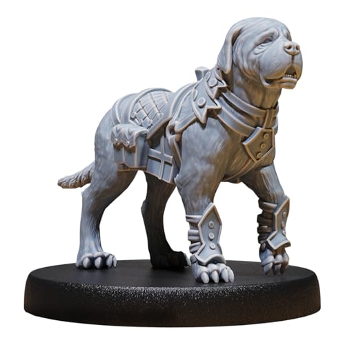 Unpainted DND Raid Dog Miniature Figurine, Tabletop Gaming Collectible, Fantasy World, Ideal Gift for Dungeon Masters and Collectors Alike - Designed by Epic Miniatures
