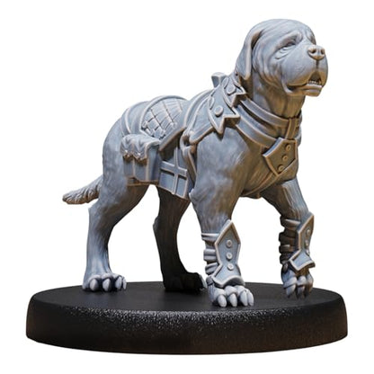 Unpainted DND Raid Dog Miniature Figurine, Tabletop Gaming Collectible, Fantasy World, Ideal Gift for Dungeon Masters and Collectors Alike - Designed by Epic Miniatures