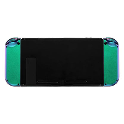 eXtremeRate DIY Replacement Shell Buttons for Nintendo Switch & Switch OLED, Chameleon Green PurpleCustom Housing Case with Full Set Button for Joycon Handheld Controller - Console Shell NOT Included - color: Chameleon Green Purple