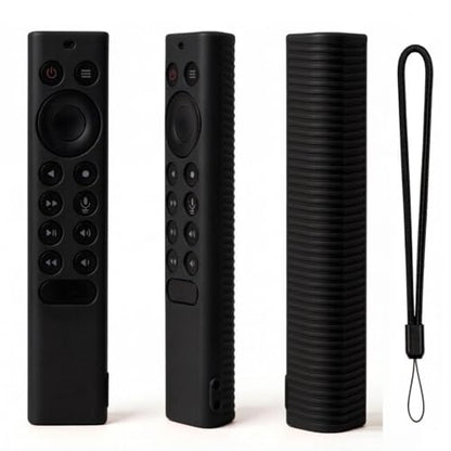 Silicone Protective Cover for NVIDIA Shield TV Pro/4K HDR Remote Controller Series, Light Weight Kids-Friendly Silicone Skin Anti-Slip/Shockproof with Hand Strap - color: Black