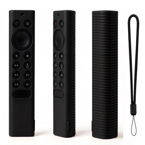 Silicone Protective Cover for NVIDIA Shield TV Pro/4K HDR Remote Controller Series, Light Weight Kids-Friendly Silicone Skin Anti-Slip/Shockproof with Hand Strap - color: Black