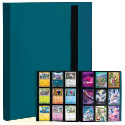 Card Binder 9-Pockets, Trading Card Binder, 20 Pages, 360 Card Capacity Collection Binder, Card Folder for MTG, TCG, Game Cards & Sports Cards (Malachite Blue) - color: Malachite Blue
