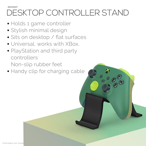 Desktop Game Controller Stand Holder – Stylish, Minimal Wave Design, Suitable for PS5, Xbox, Switch, PC & Retro Gamepads - by Brainwavz (UGDS11) - color: UGDS11
