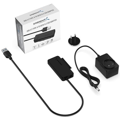 SABRENT USB 3.2 Type-A to SATA/U.2 SSD Adapter Cable (EC-U2SA) | Connects SATA & U.2 SSDs to USB; includes 12V/2A power supply; USB 3.2 - style: 2.5/3.5" SATA/U.2 SSD Adpater