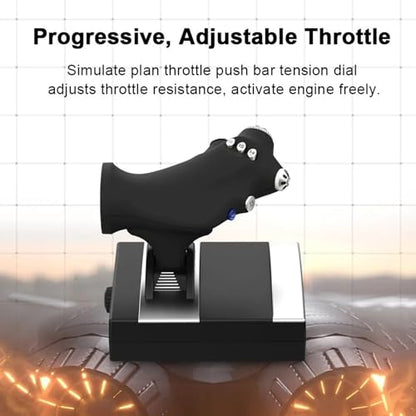 Tangxi Flight Simulator Controller, Throttle and Joystick Flight Simulator Game Controller with Vibration Function and Throttle Control, for PS 4 / X box/Wins 7/8/10/11