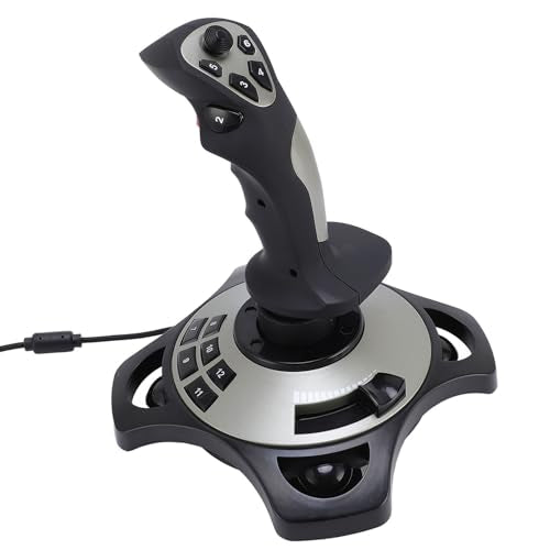 Gugxiom PC Flight Simulation Joystick, USB Gaming Flight Simulator Game Controller with Vibration Function & Throttle Control, Wired Gamepad Flight Sim Stick fro Series X S