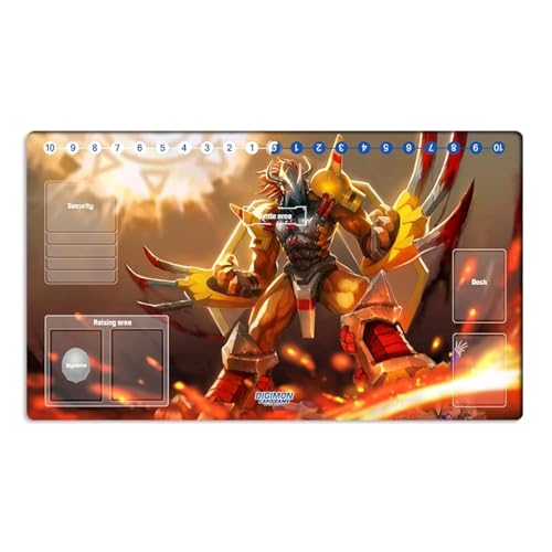 New DTCG Duel Playmat Digimon Wargreymon Anime Trading Card Game Mat Pad + Free Mat Bag