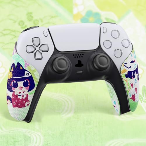 eXtremeRate PlayVital Anti-Skid Sweat-Absorbent Controller Grip for ps5 Controller, Professional Textured Soft Rubber Pads Handle Grips for ps5 Controller - Wishing Shrine - color: Wishing Shrine