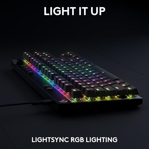 Logitech G PRO X TKL Rapid Tenkeyless Gaming Keyboard (Hall-Effect) - Black | Hall-Effect Magnetic Analog Switches with Rapid Trigger, Lightsync RGB, Detachable USB-C Cable, Volume Roller & Media Buttons - color: Black, size: TKL - Wired, style: Rapid Tri
