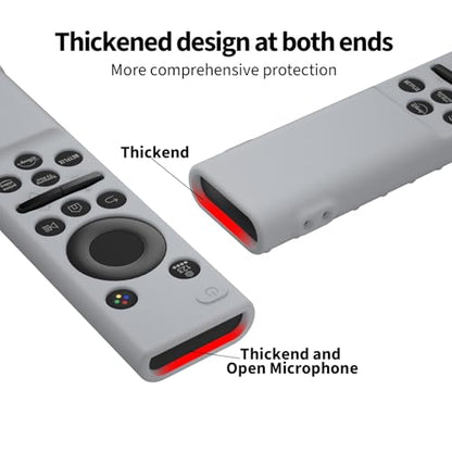 Hi Color Remote Cover for Samsung BN59-01388 BN59-01393 Silicone Remote Case Protective Sleeve (Grey) - color: grey