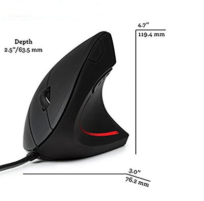 Ergonomic Mouse High Precision Optical Vertical Mouse Adjustable DPI 800/1200 / 2400/3200 Wired Computer Mouse