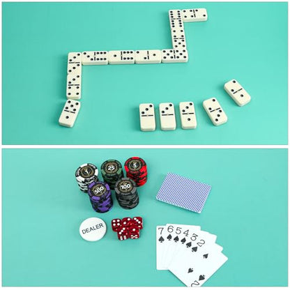 TIASUSAN Green Mahjong Mat (31.5” x 31.5”) with Black Carrying Bag, Anti-Slip, Noise-Reducing Mahjong Mat for Table, Board Games, Dominoes, and Card Games - color: Green