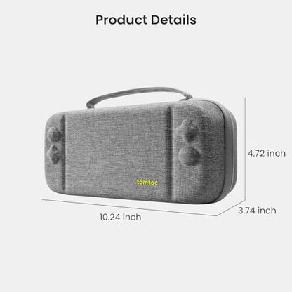 Hard Storage Case Compatible with Nintendo Switch, tomtoc Original Protective Hardshell Travel Handle Case Carrying Bag Cover fit Nintendo Switch Console Accessories, 18 Game Card Slots