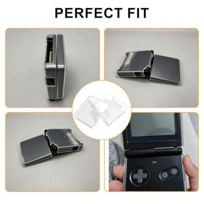 Hard Transparent Protective Case Compatible with for GBA SP Console, Clear PC Shell Cover Case with Scratch Protection, Dust Resistant Snap-On Design for Gameboy Advance SP Console Accessories