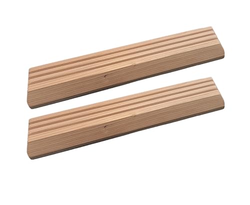 Wooden Playing Card Holders – Set of 2 – Handmade Pine 3-Slot Organizers for Seniors, Kids & Game Night – Durable, Veteran-Made in USA
