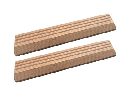 Wooden Playing Card Holders – Set of 2 – Handmade Pine 3-Slot Organizers for Seniors, Kids & Game Night – Durable, Veteran-Made in USA