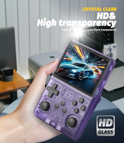 Orzero (3 Pack) Tempered Glass Screen Protector Compatible for R36Pro / R40S Pro Handheld Game Console, 9 Hardness High Definition Anti-Scratch Bubble-Free - size: R36Pro / R40S Pro