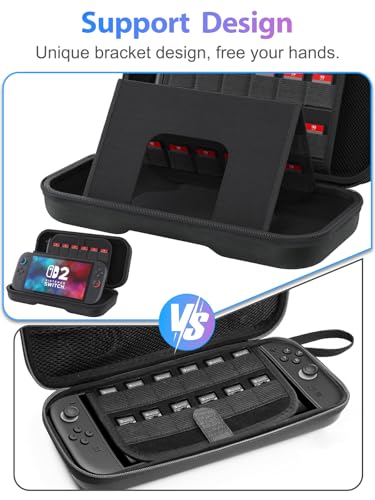 Haikun Upgrade Large Capacity Carrying Switch 2 Case 2025 Compatible with Nintendo Switch 2,Switch 2 Bag Travel Hard Case, 24 Game Cartridges, Hard Shell Portable Travel Pouch[nintendo_switch_2]