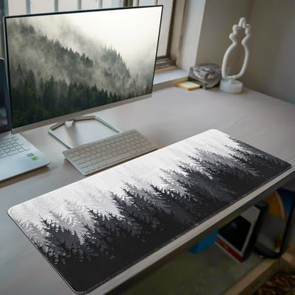 Desk Mat Forest, Keyboard Mats for Desk, 31.5" x 11.8" XL | Large Gaming Mouse Pad, Stitched Edges, Non-Slip Desk Pad, Computer Keyboard Mat, Office Home - color: Forest