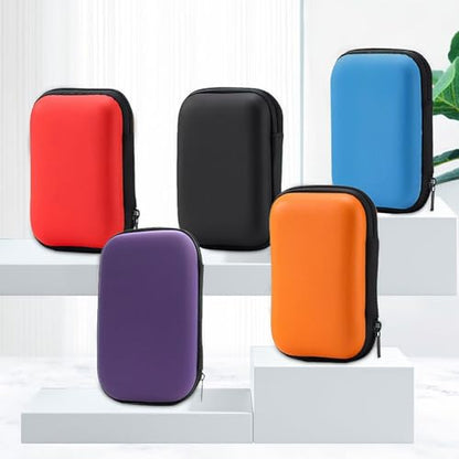 R36S Handheld Gaming Console Bag Shock Proof Portable Travel Carrying Case Storage Box with Pocket - color: Black