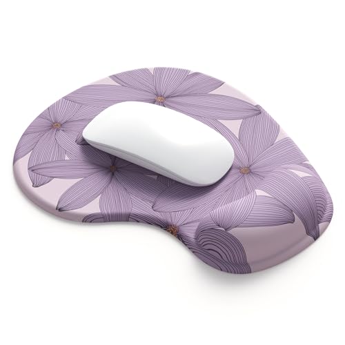 Office Mousepad with Gel Wrist Support - Ergonomic Gaming Desktop Mouse Pad Wrist Rest - Design Gamepad Mat Rubber Base for Laptop Computer -Silicone Non-Slip Special-Textured Surface (17Violet) - color: 17Violet
