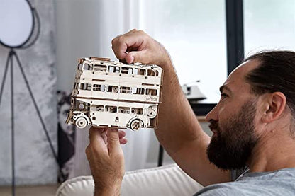 UGEARS Wooden 3D Puzzles for Adults - Harry Potter Knight Bus Wooden Model Building Kits with Spring-Powered Motor – Mechanical Harry Potter Puzzle DIY Crafts for Adults 268 Pcs - style: Knight Bus