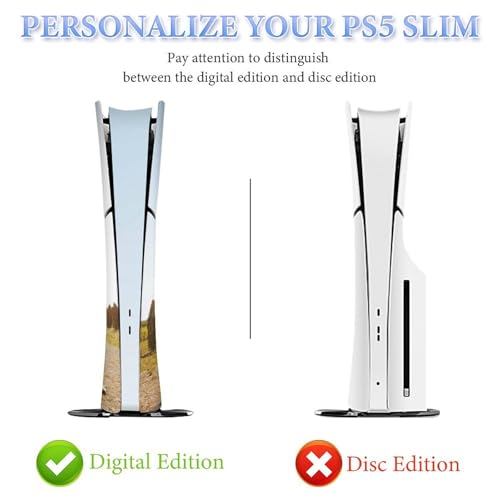 Personalized Custom Skin for PS5 Slim Digital Edition Console Controller, Customized Vinyl Sticker Decal Cover Skin with Photos Pictures, Compatible with PlayStation 5 Slim Digital Edition - size: Fits PS5 Slim Digital Edition