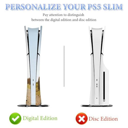 Personalized Custom Skin for PS5 Slim Digital Edition Console Controller, Customized Vinyl Sticker Decal Cover Skin with Photos Pictures, Compatible with PlayStation 5 Slim Digital Edition - size: Fits PS5 Slim Digital Edition