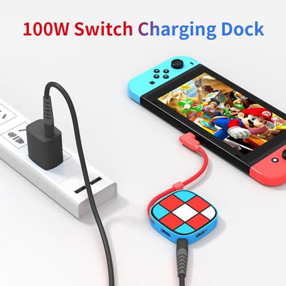 Boreguse Switch Dock with Organizer Design for Nintendo Switch Dock Switch TV Dock, Switch Charging Dock with 4K HDMI Output/USB 3.0/ PD 100W Charging Port for MacBook Pro/Air, Not for Switch 2