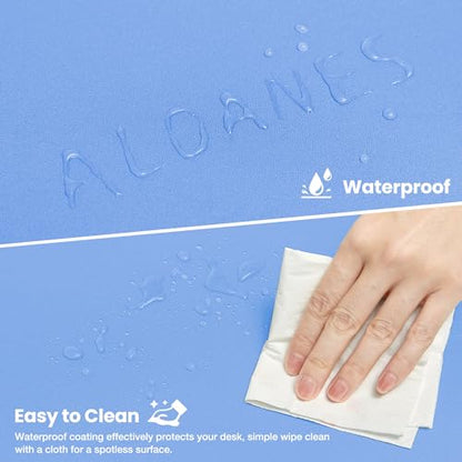 ALOANES Non-Slip Extended Mouse Pad Office&Home Desk Mat Stitched Edge | Blue Waterproof Jacquard Mousepad for Keyboard, Computer Gaming 27.6"x11.8"x0.12" - color: Blue, size: 27.6L x 11.8W inches