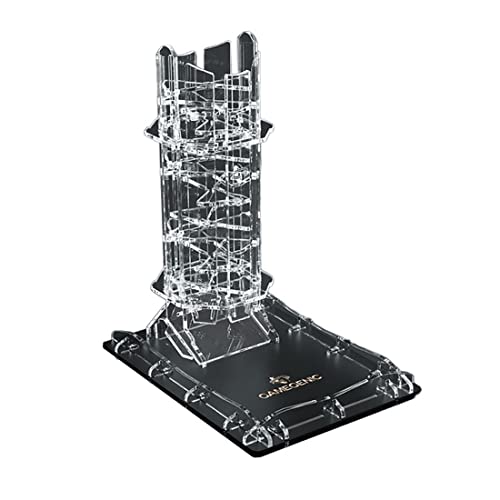 Gamegenic Crystal Twister Premium Dice Tower - Unique Dice-Rolling Experience - Accessory for Board Games, Tabletop Games and Dice Rolling Games - Clear Acrylic Dice Tower - Made